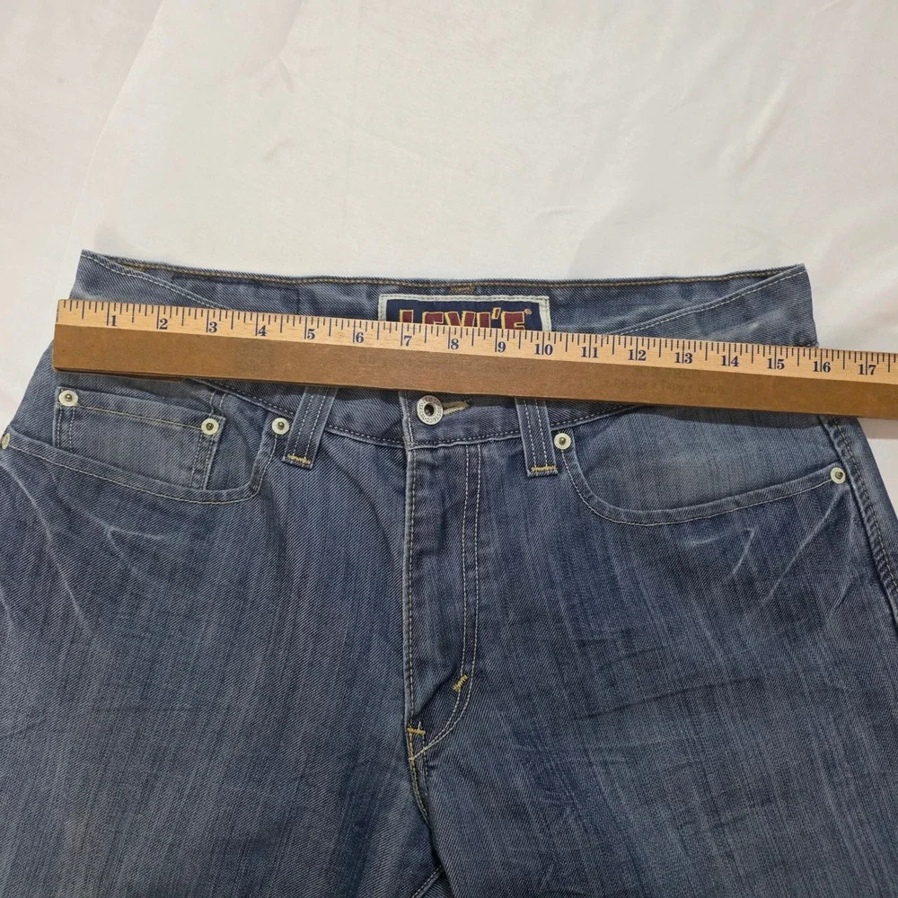 VTG Levis 527 Jeans Mens 32x32 Blue Denim Low Boot Cut  Flap Pocket Grunge Y2K